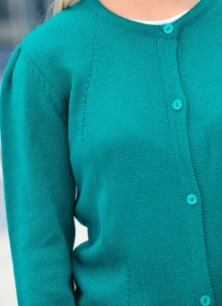 Strickjacke mit Raffungen