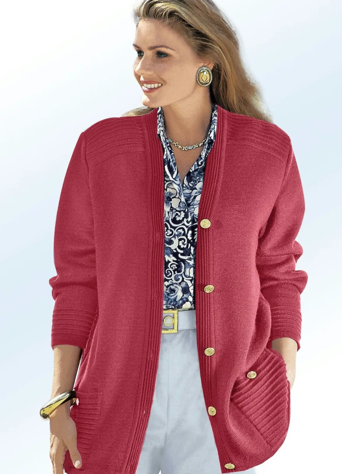 Strickjacke mit Schurwolle