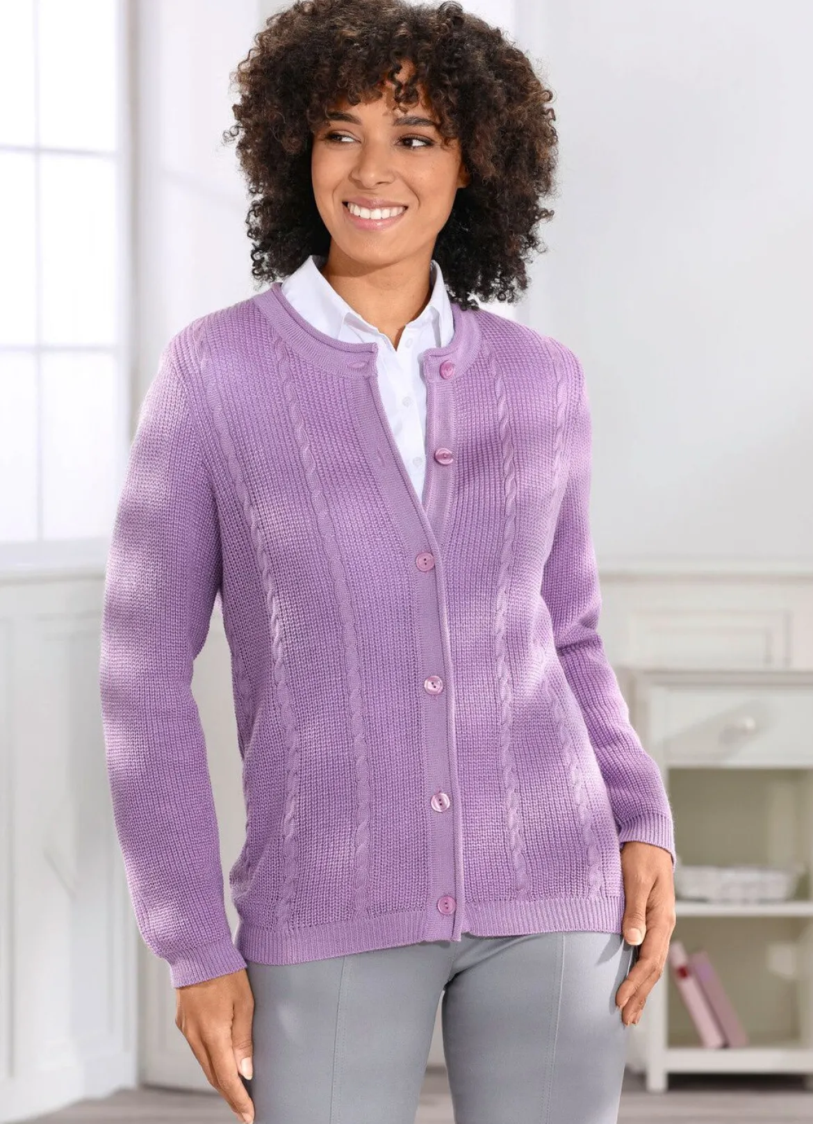 Strickjacke mit Schurwolle