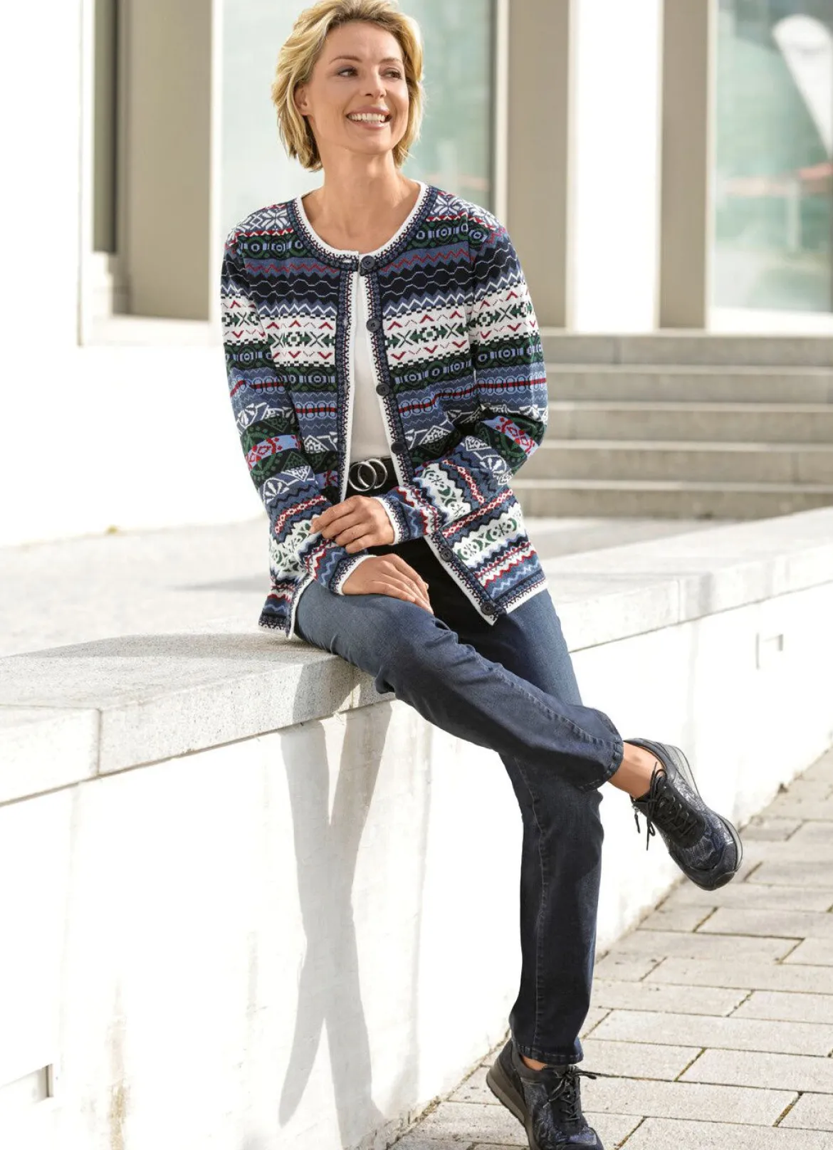 Strickjacke mit Schurwolle