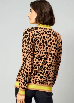 Strickjacke mit Tierfell-Optik