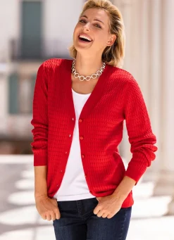 Strickjacke mit Zöpfchendessin