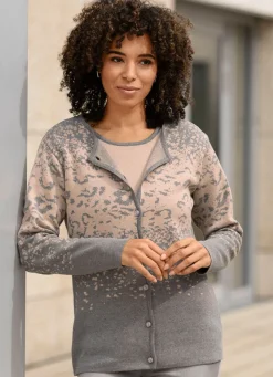 Strick-Twinset in Jacquard-Dessin