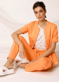 Sweatjacke mit Rippenbündchen