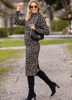 Sweatshirt in Strick-Optik