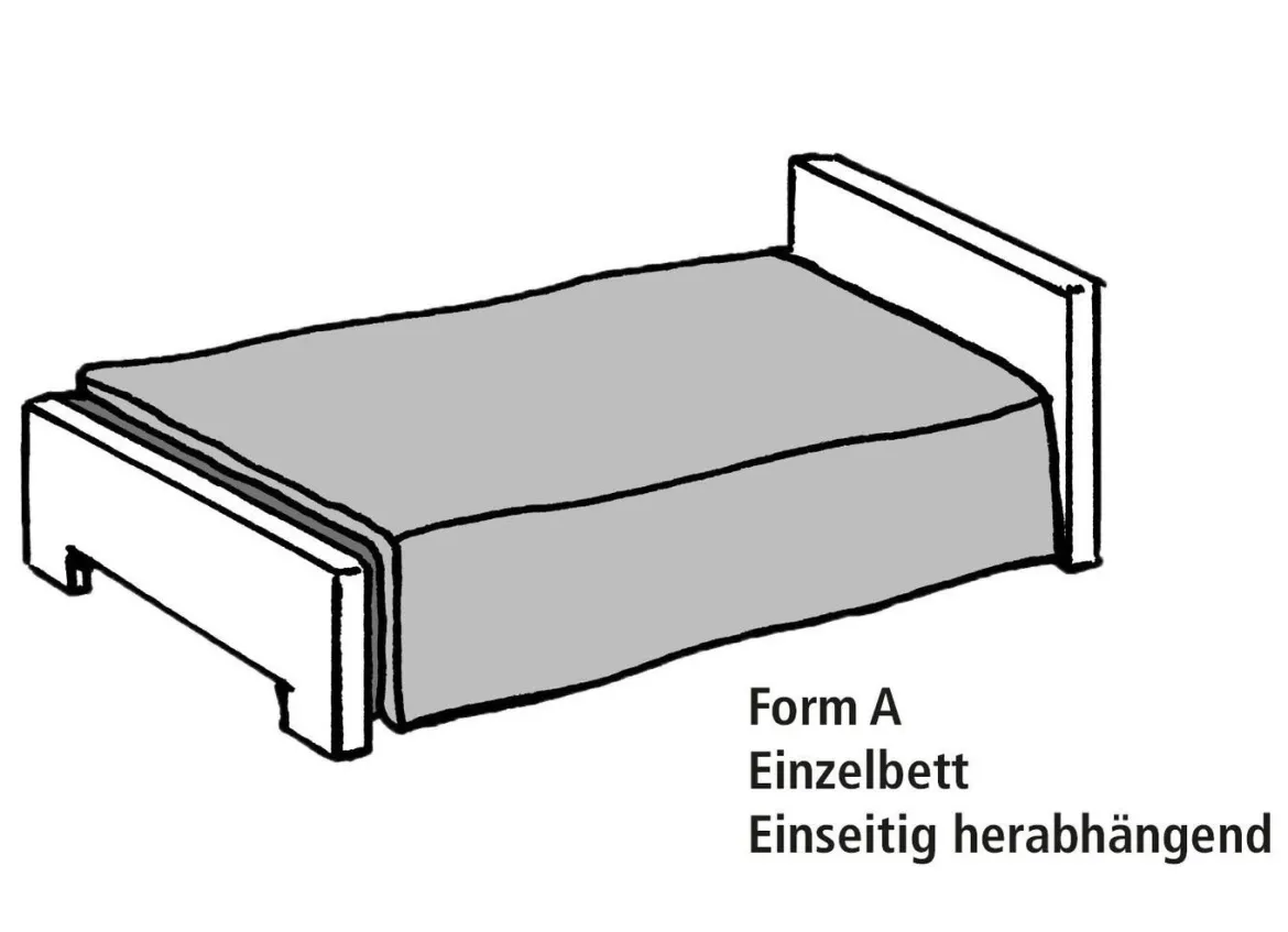 Tagesdecke und Kissenbezüge mit Gräser-Dessin