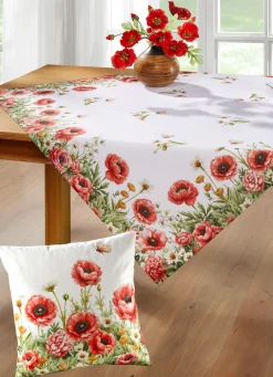 Tisch- und Raumdekoration mit Mohnblumen-Motiv