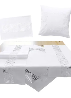 Tischdecke mit dekorativer Lochstanzung
