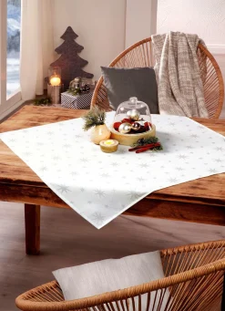 Tischdekoration mit Fleckschutz und Glitzergarn