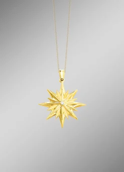 Toller Stern-Anhänger mit Brillanten und Diamanten