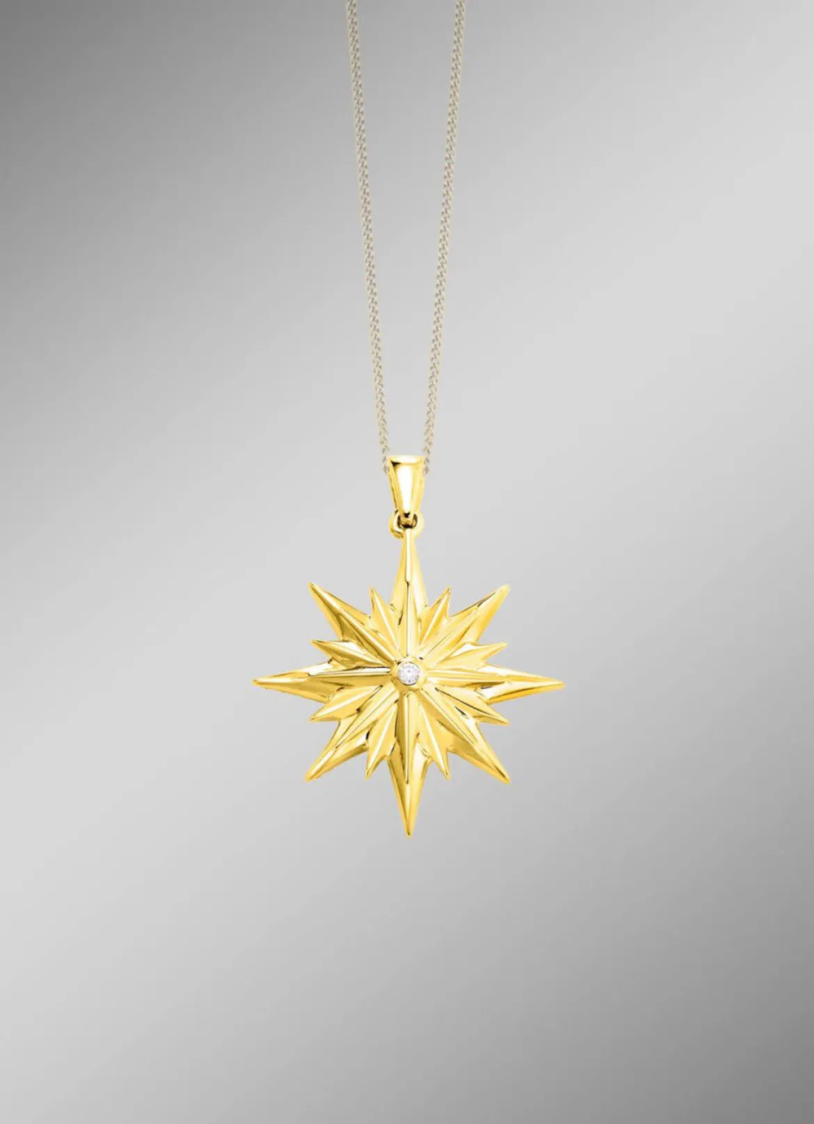 Toller Stern-Anhänger mit Brillanten und Diamanten