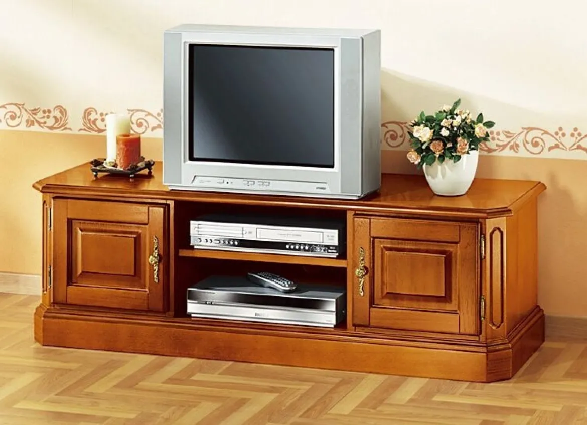 TV-Longboard mit goldfarbenen Metallgriffen