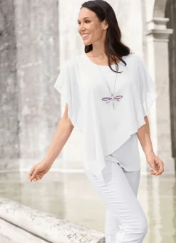 Unifarbene Poncho-Tunika