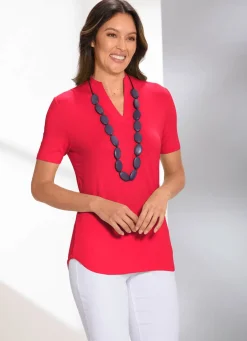 Unifarbene Shirt-Tunika