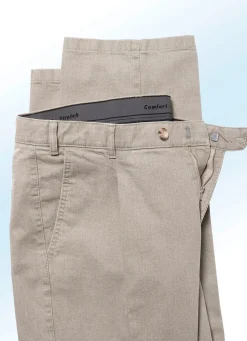 Unterbauch-Jeans mit Bundfalten in 3 Farben