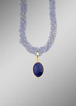 Vergoldeter Anhänger mit Lapislazuli