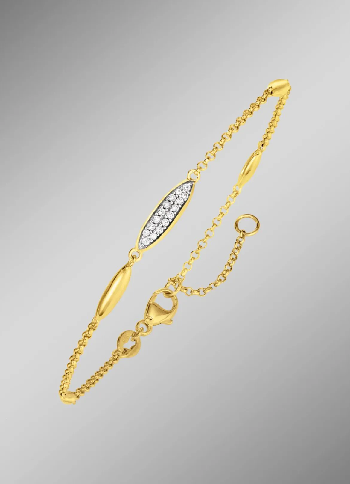 Vergoldetes Armband mit Zirkonia