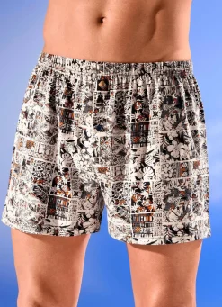 Viererpack Boxershorts mit Alloverdessin