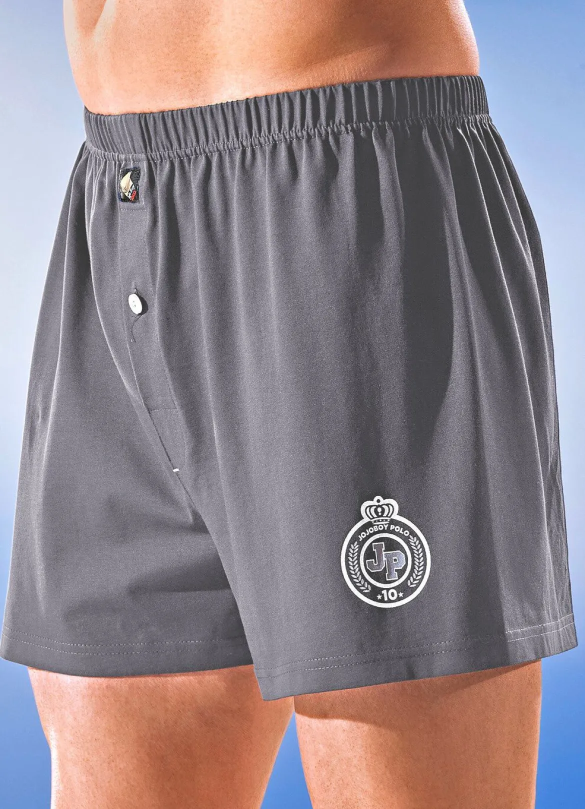 Viererpack Boxershorts, uni mit Druckmotiv