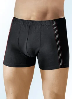 Viererpack Pants, uni mit seitlichen Kontrasten
