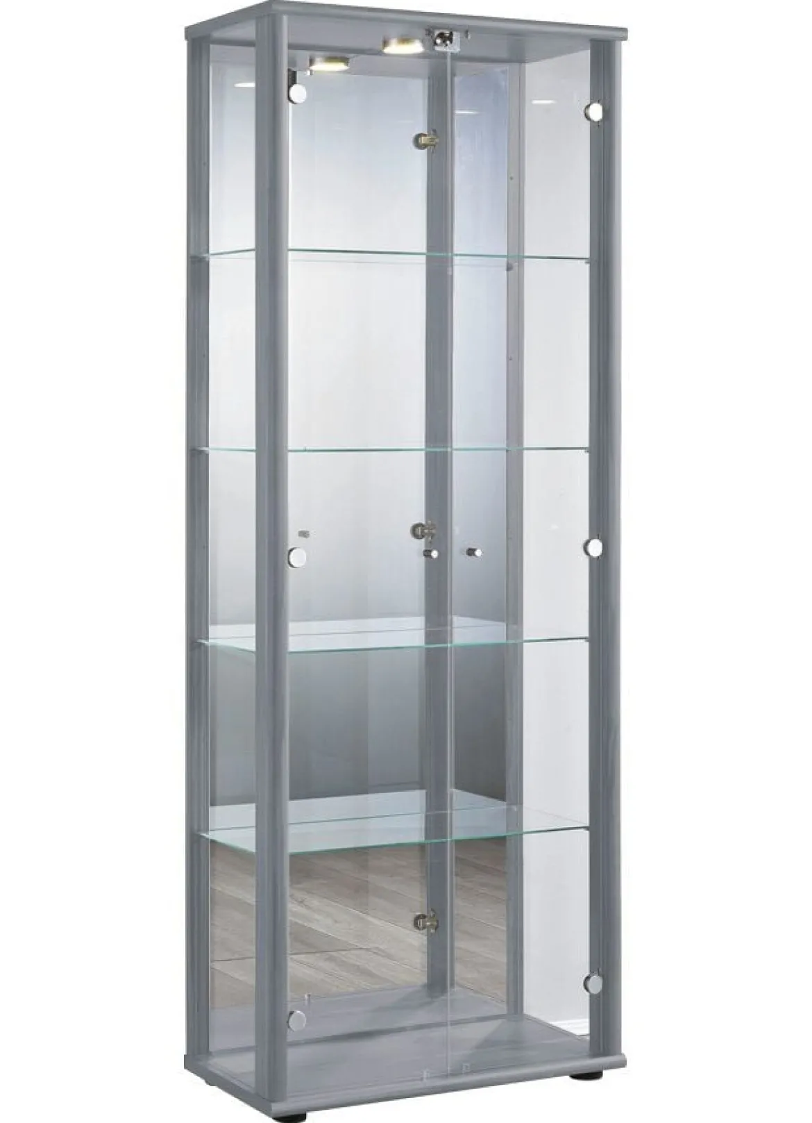 Vitrine, 2-türig, mit LED-Beleuchtung