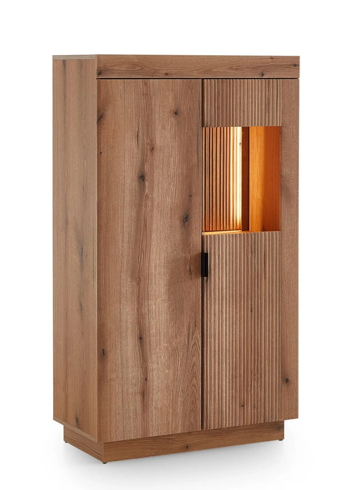Vitrine, 2-türig, mit LED-Beleuchtung und Softclose