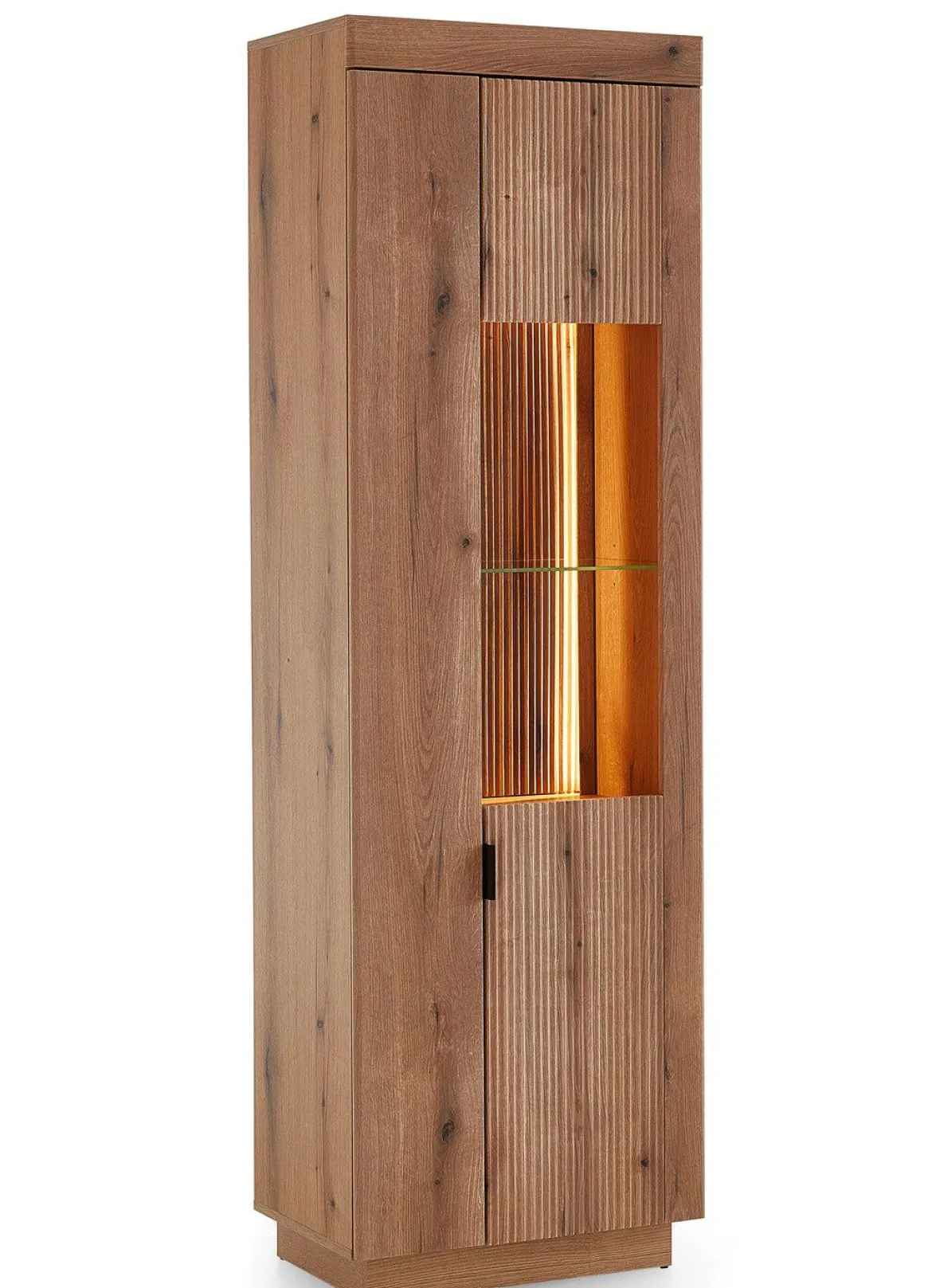 Vitrine, 2-türig, mit LED-Beleuchtung und Softclose