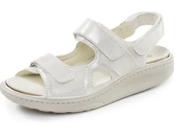 Waldläufer, bequeme Damen-Sandalen, Weite H, mit herausnehmbarem Fußbett