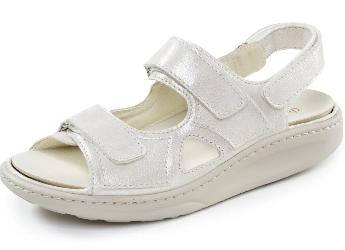 Waldläufer, bequeme Damen-Sandalen, Weite H, mit herausnehmbarem Fußbett
