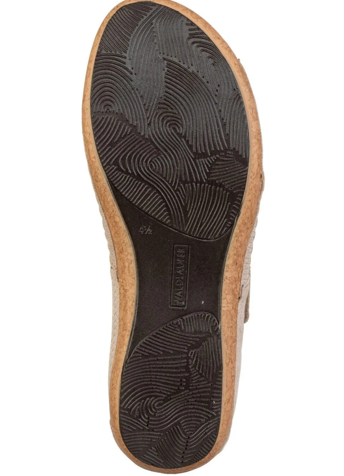 Waldläufer, bequeme Damen-Sandalen, Weite H, mit herausnehmbarem Fußbett