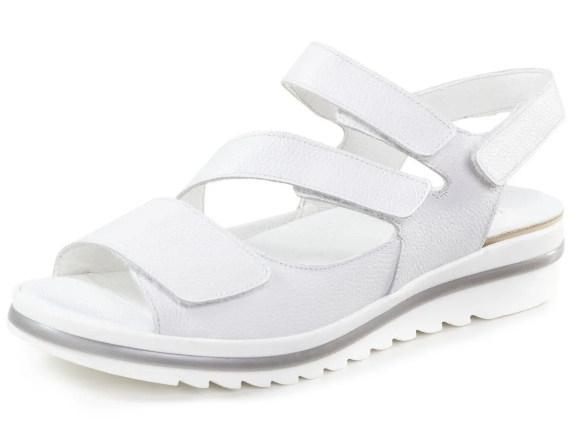 Waldläufer, bequeme Damen-Sandalen, Weite H, mit herausnehmbarem Fußbett