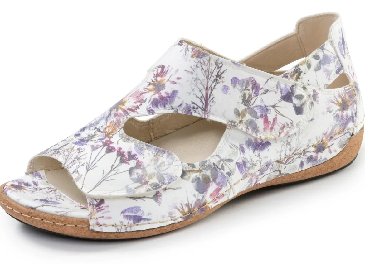 Waldläufer, bequeme Damen-Sandalen, Weite H, mit herausnehmbarem Fußbett