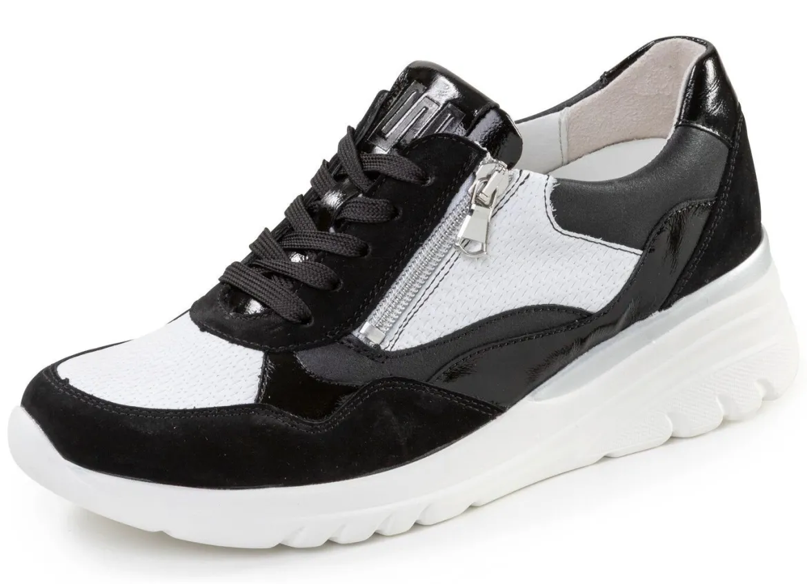 Waldläufer, bequeme Damen-Schnürschuhe, Weite H, mit herausnehmbarem Fußbett