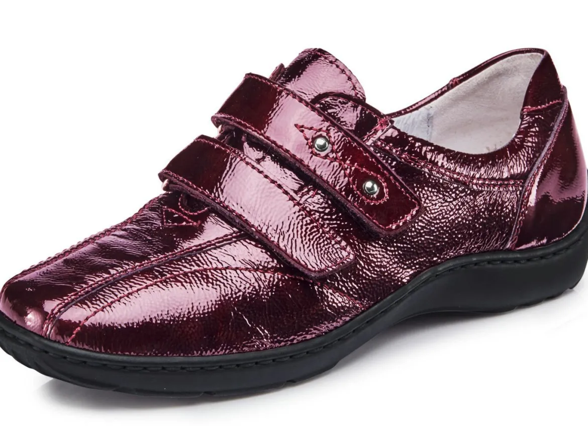 Waldläufer, bequeme Damen-Slipper, Weite H, mit herausnehmbarem Fußbett