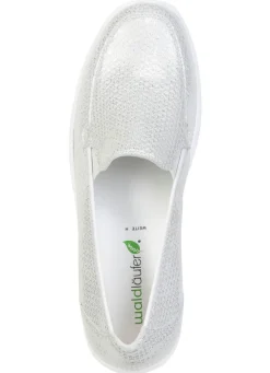 Waldläufer, bequeme Damen-Slipper, Weite H, mit herausnehmbarem Fußbett