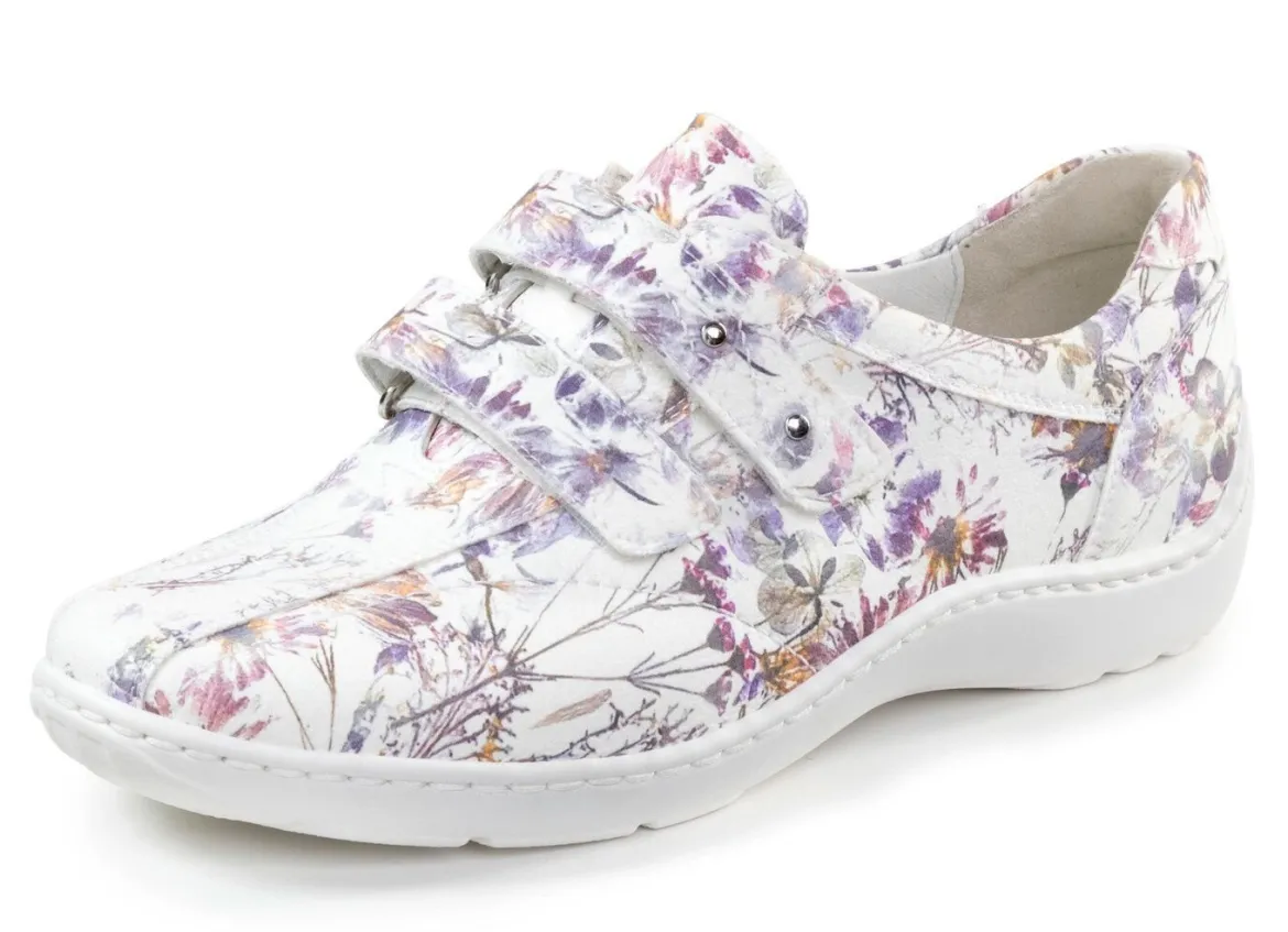 Waldläufer, bequeme Damen-Slipper, Weite H, mit herausnehmbarem Fußbett