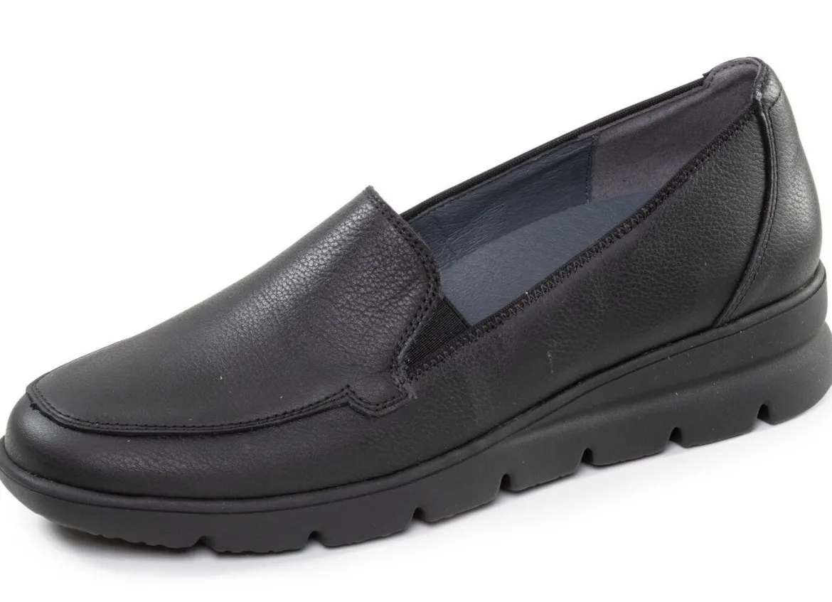 Waldläufer, bequeme Damen-Slipper, Weite H, mit herausnehmbarem Fußbett
