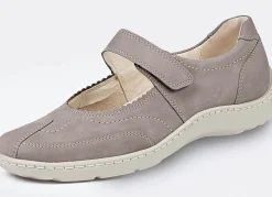 Waldläufer, bequeme Damen-Slipper, Weite H, mit herausnehmbarem Fußbett