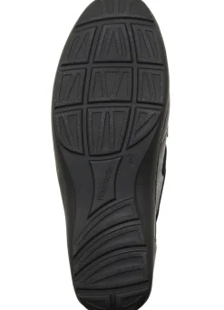 Waldläufer, bequeme Damen-Slipper, Weite H, mit herausnehmbarem Fußbett