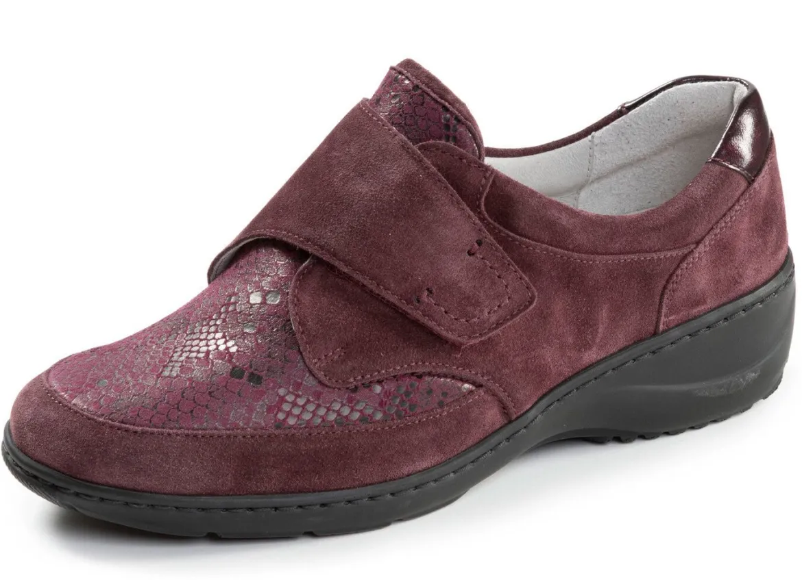 Waldläufer, bequeme Damen-Slipper, Weite K, mit herausnehmbarem Fußbett