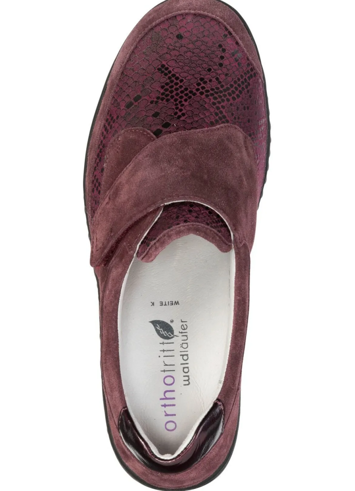 Waldläufer, bequeme Damen-Slipper, Weite K, mit herausnehmbarem Fußbett
