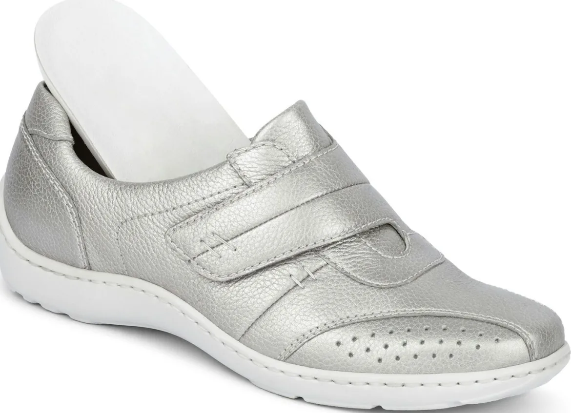 Waldläufer, bequeme Damen-Slipper, Weite H, mit herausnehmbarem Fußbett