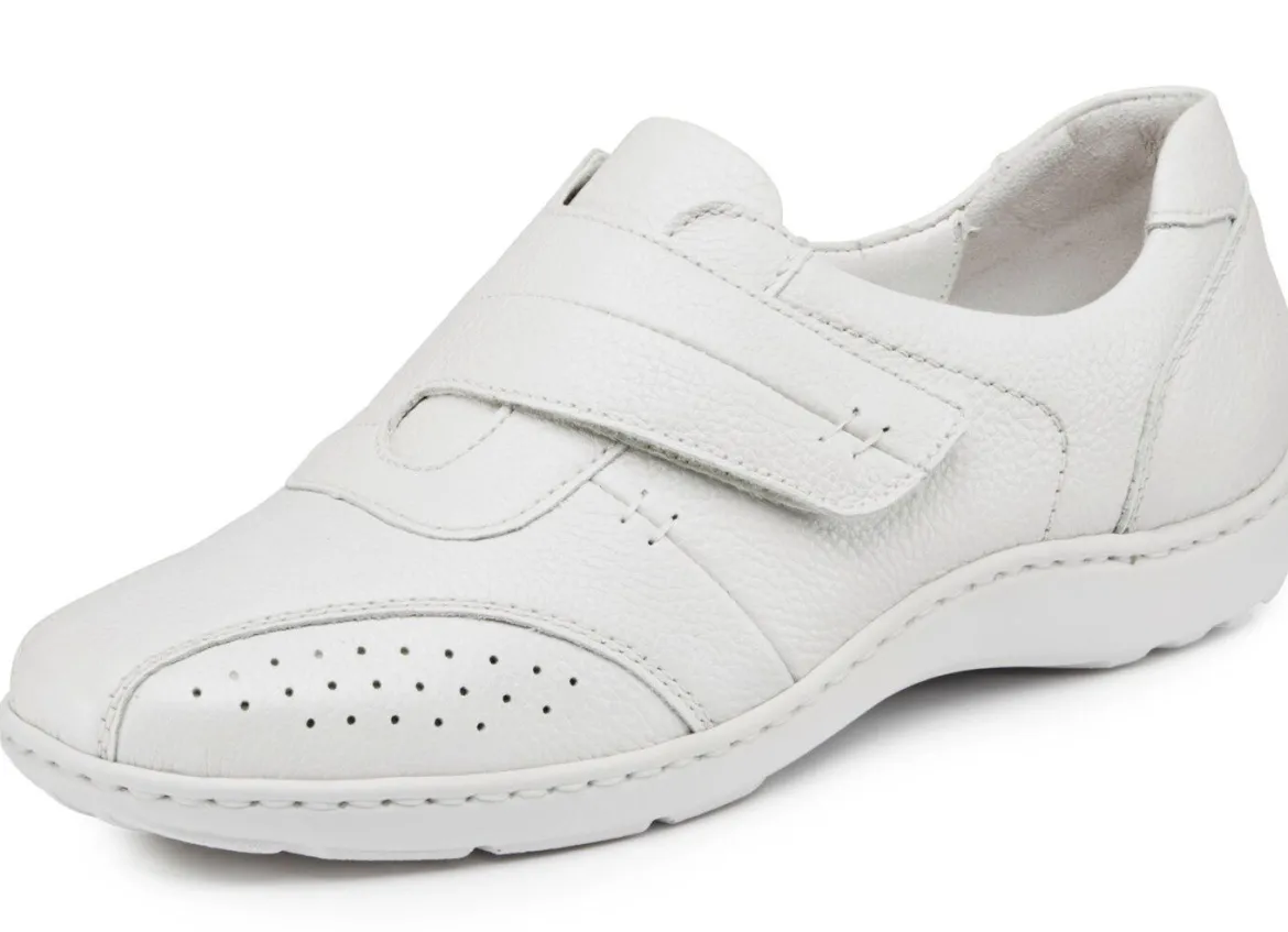 Waldläufer, bequeme Damen-Slipper, Weite H, mit herausnehmbarem Fußbett
