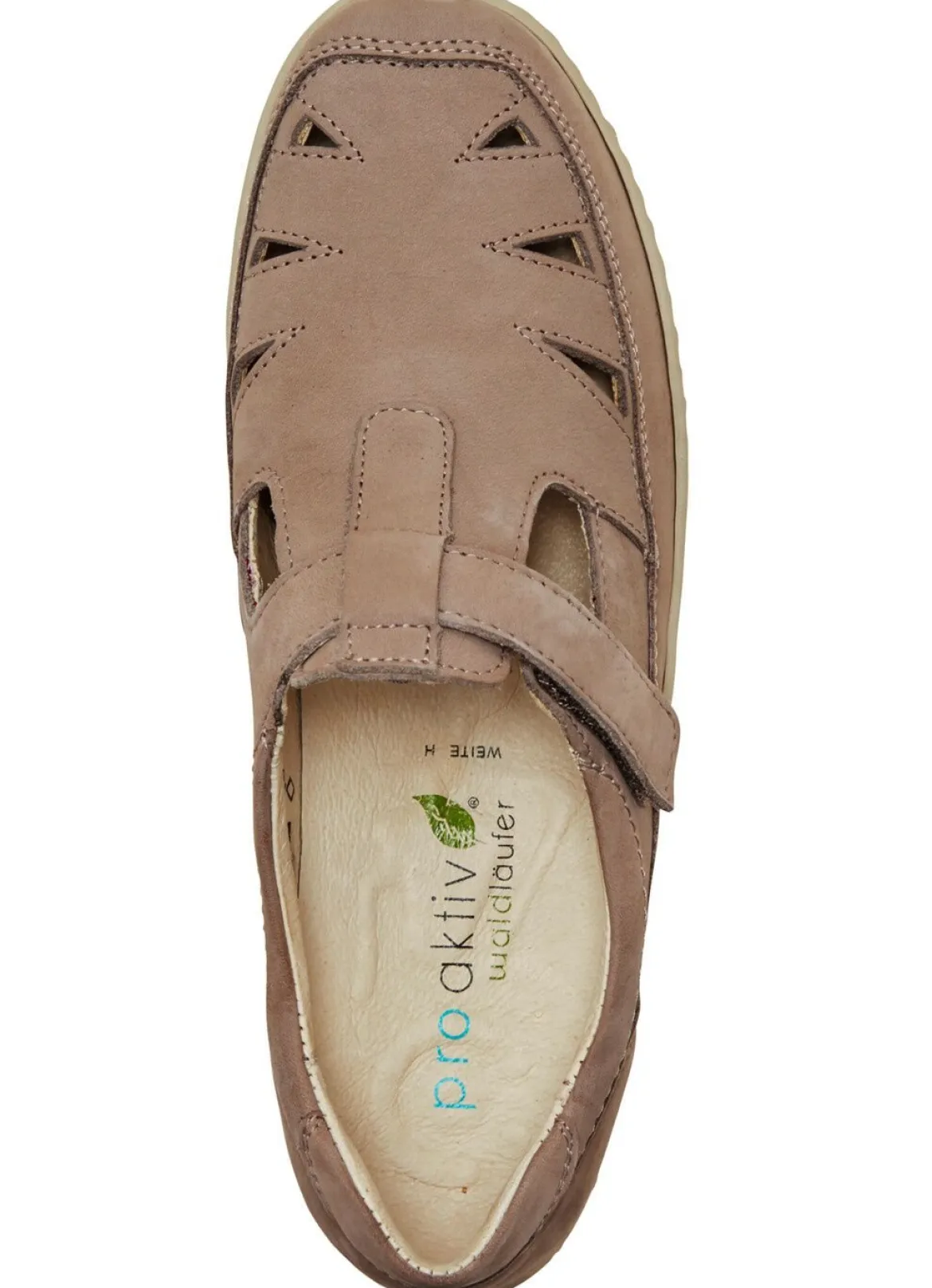 Waldläufer, bequeme Damen-Slipper, Weite H, mit herausnehmbarem Fußbett