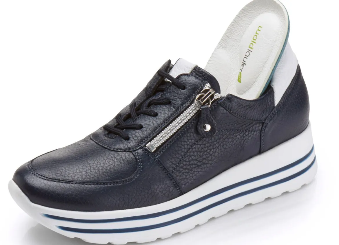 Waldläufer, bequeme Damen-Sneaker, Weite H, mit herausnehmbarem Fußbett