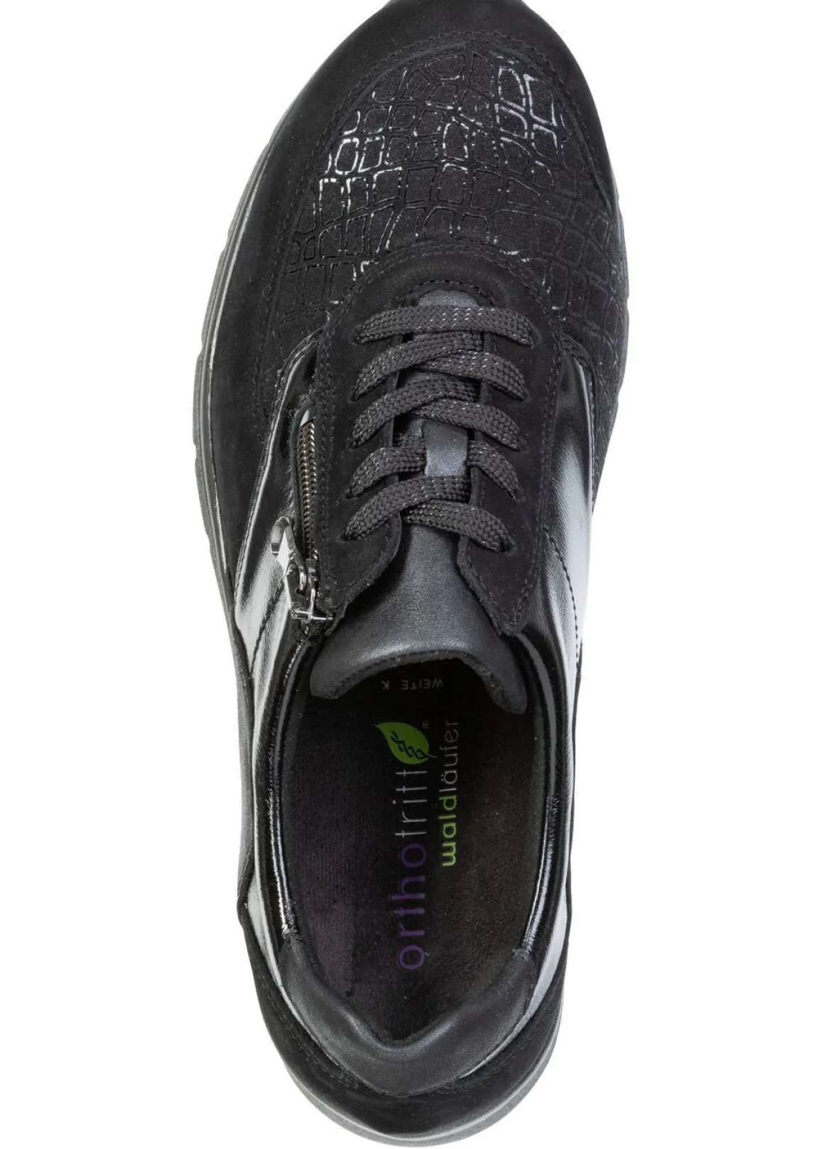 Waldläufer, bequeme Damen-Sneaker, Weite K, mit herausnehmbarem Fußbett