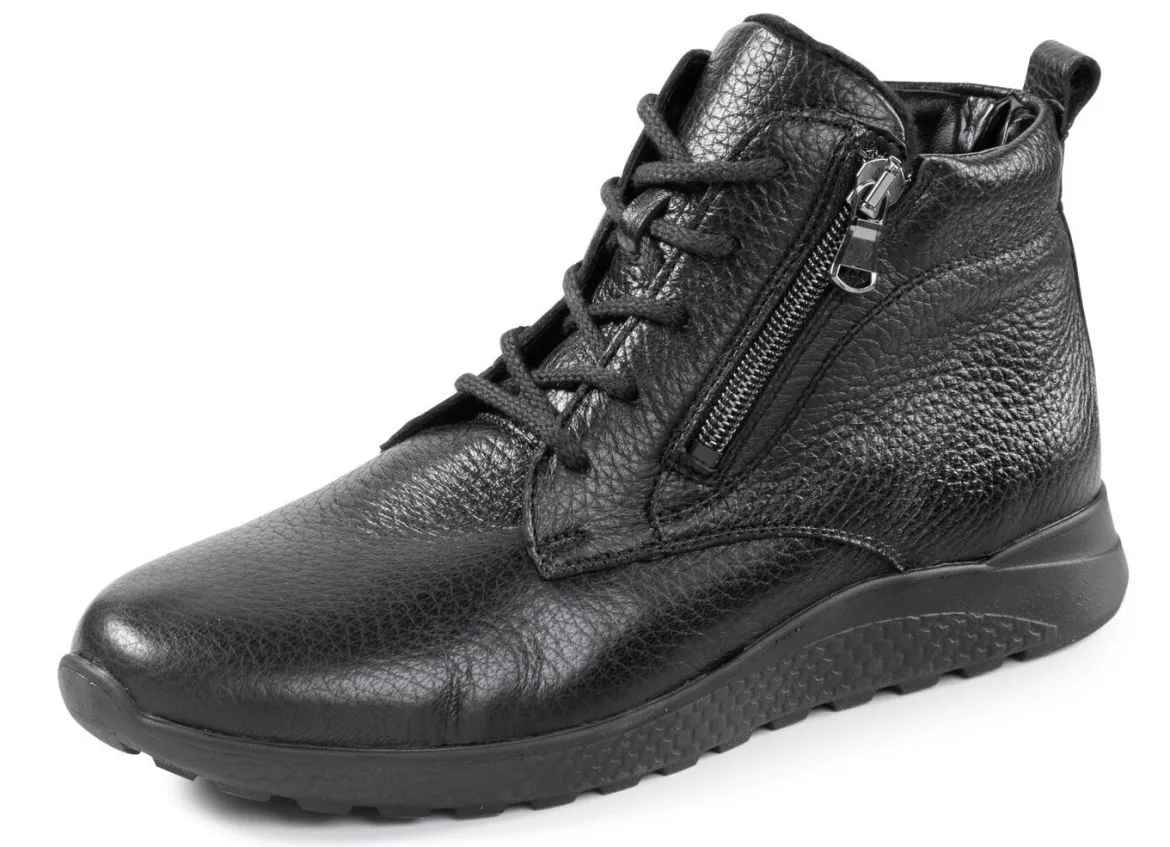 Waldläufer, bequeme Damen-Stiefeletten, Winterschuhe, Weite H, aus Hirschleder