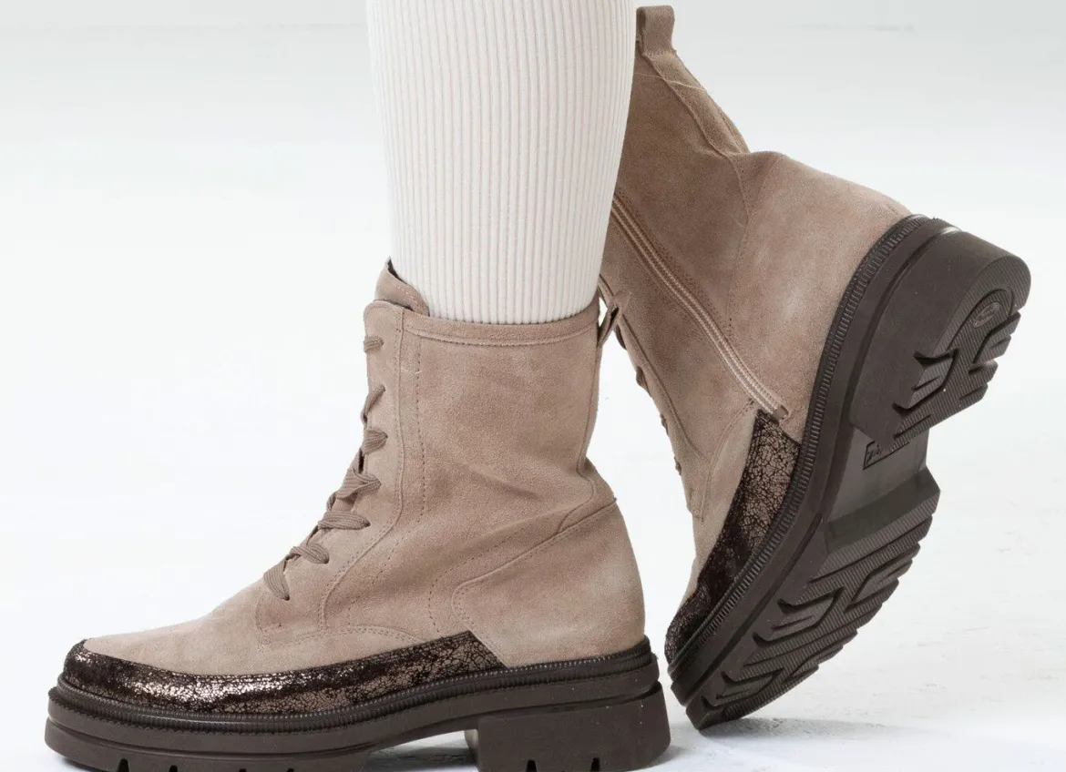 Waldläufer, bequeme Damen-Stiefeletten, Winterschuhe, Weite H, mit herausnehmbarem Fußbett
