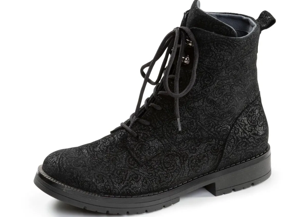 Waldläufer, bequeme Damen-Stiefeletten, Weite G, mit herausnehmbarem Fußbett