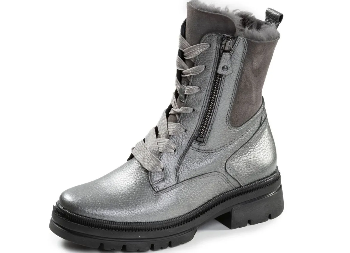 Waldläufer, gefütterte Damen-Stiefeletten, Winterschuhe, Weite H, mit Lammfell